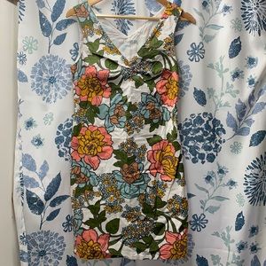 Boden V Neck Sleeveless Floral Dress- Sz 6R